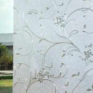 Diseño esmerilado de flores